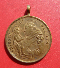 18-19th Century SAINT ANTHONY OF PADOVA/ CHURCH OF ST. ANTONIO DEVOTIONAL MEDAL picture