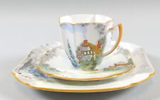 Shelley China Cottage-2 Tea Trio Demi.Cup, Saucer & Bread Plate 11621 Queen Anne picture