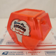 Vintage Ferrara Pan Atomic Fire Ball Candy Jar, Red Plastic Container, Canister picture