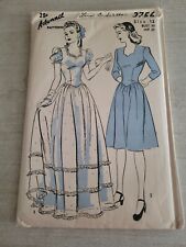 1940's Advance 3756 Vintage Misses Dress Pattern Sz 12 Bust 30 Hip 33 UNCUT picture