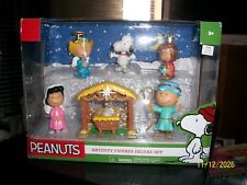 2015 Peanuts 7 Piece Nativity Figure Deluxe Set-Fair Condition-NIP picture