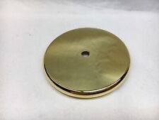 Howard Miller Grandfather  Clock Weight Shell Cap Rounded Edge Polished Brass picture