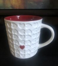 Starbucks 2007 Ceramic Coffee Mug 16 oz collectible Red Heart/White Heart picture