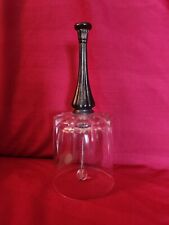 Vintage RCR Royal Crystal Rock Genuine Lead Crystal Hand Bell - Made in Italy picture