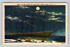 Ocean City NJ-New Jersey, Wreck of Sindia by Moonlight, Vintage Postcard picture