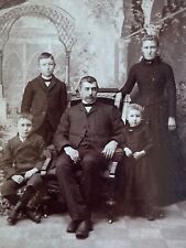 Antique Photp Cabinet Card Early 1900s Handsome Family JF Wentz Ridgeville Ind picture