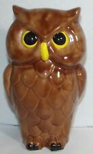 Vtg Decorative Ceramic Brown Owl Figurine 6-1/4