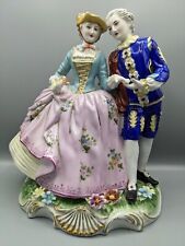 Large Vintage German After Meissen Porcelain Figurine Spanish Lovers picture