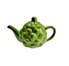 Vintage Green Artichoke Teapot w/ Lid A Teleflora Gift Philippines Glazed Green picture