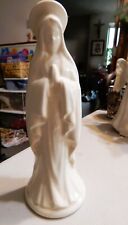 Blessed Mother Mary White Ceramic Statue picture