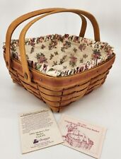Longaberger Vintage 1992 Mother's Day Basket~Prot.~Liner~Product Cards 6th Ed. picture
