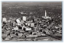 Lincoln Nebraska NE Postcard RPPC Photo Bird's Eye View Down Town c1940's picture