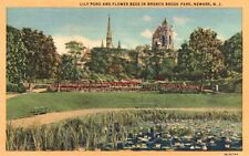Postcard NJ Newark Lily Pond & Flower Beds Branch Brook Park Vintage PC J5609 picture