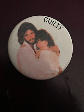 Vintage Guilty Barbra Streisand & Barry Gibb Pinback Button picture