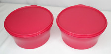 Tupperware Basic Bright Round Container Storage Set of 2 with Seal 8 Cup / 1.9L picture