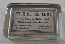 Peerless Mill Supply Co Buffalo NY Vintage Paperweight with Mirror picture