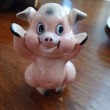 Kreiss Anthropomorphic Pig Figurine 1957 Kitschy Ceramic Vintage 3.5