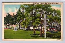 Biloxi MS-Mississippi, Landmark of D'iberville's Landing, Vintage c1940 Postcard picture