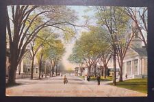 1906 Postcard Congregational Church and Town Hall Ashland Mass MA PM 1907 picture