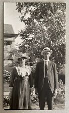 c.1900s Young Couple RPPC Real Photo Postcard UNPOSTED picture