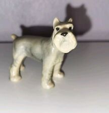 Vintage Ceramic Schnauzer Dog Minature Figurine picture