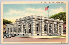 Postcard United States Post Office, Clinton, Iowa linen V106 picture