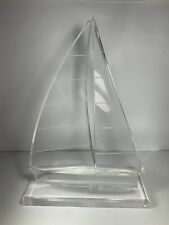 Wintrade Beverly Hills CA Lucite Acrylic Sailboat Statue 14 in. picture