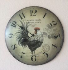VINTAGE Italian/French Kitchen Theme WALL CLOCK - Needs new Movement picture