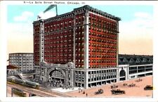 1924, La Salle Street Railroad Station, CHICAGO, Illinois Postcard picture