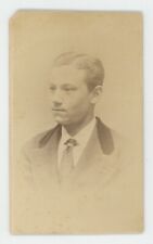Antique CDV Circa 1870s Handsome Young Man in Suit & Tie Haldt Philadelphia, PA picture