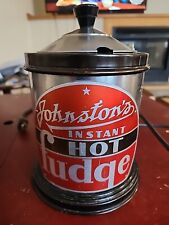 Johnston's Instant Hot Fudge Warmer Soda Fountain Malt Shop Shenango China Nice picture