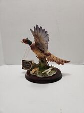 Andrea By Sadek Ringneck Pheasant In Flight Porcelain Hand Made Hand Painted  picture