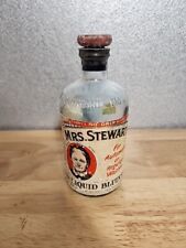 Antique EMPTY Mrs. Stewarts Bluing Glass Bottle 1950's Advertising  picture