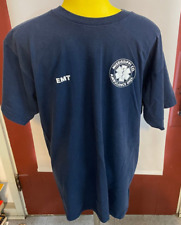Vintage? EMT Mississippi Co Ambulance EMS Large Blue Mens T-Shirt picture