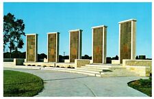 Eisenhower Center Memorial Pylons Abilene Kansas Vintage Postcard RPPC  picture
