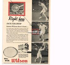 1959 Wilson Tennis Racquets Balls Jack Kramer Vintage Ad  picture
