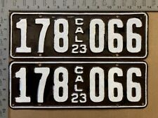 1923 California license plate pair 178-066 YOM DMV PATINA + clearcoat 16242 picture