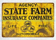 State Farm Insurance Farm House agricultural metal tin sign the wall poster picture