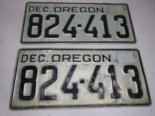 Vintage 1950's Oregon Vehicle License Plates picture