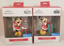 Hallmark 2021 Disney Santa Mickey & Minnie Mouse Ornament Set NIB (2 ornaments) picture