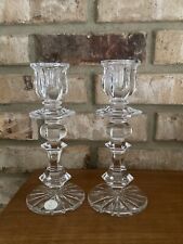 Manhattan Candle Lights Candlesticks” Baltimore” 24% Lead Crystal 7.25” picture