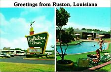 Dual View Holiday Inn Poolside Ruston LA Louisiana Unused Chrome Postcard E10 picture