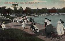 VINTAGE POSTCARD CROWDS AT HUMBOLDT PARK WADING POOL BUFFALO N.Y. MAILED 1912 picture