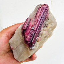 1150g Rare Natural Pink Red Tourmaline Quartz Crystal Gemstone Rough Specimen picture