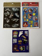 Lot of Vintage Hallmark Stickers 70s-80s Spacecrafts, Mickey Mouse & Halloween picture