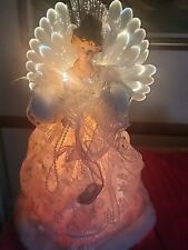 Vintage Victorian 16  Inch White Fiber Optic Angel In excellent  Condition picture
