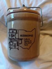Kidron Ohio Ceramic Stoneware Crock Antique Stove Life Is Better In The Slow Lan picture