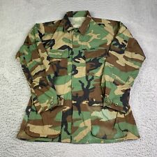 US Military Army Woodland Caouflage Jackett Medium Long Button Pockets picture