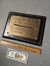 Vintage Tiffany And Co Factory Nail Plaque Newark New Jersey Tiffany Manor picture