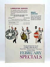 Vintage 1952 Chevrolet Chevy Dealer Service Maintenance Mailer Wood Screw Chart picture